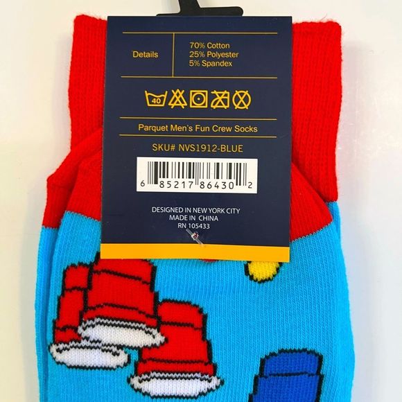Men's Crew Socks - Beer Pong- NWT - Picture 7 of 7